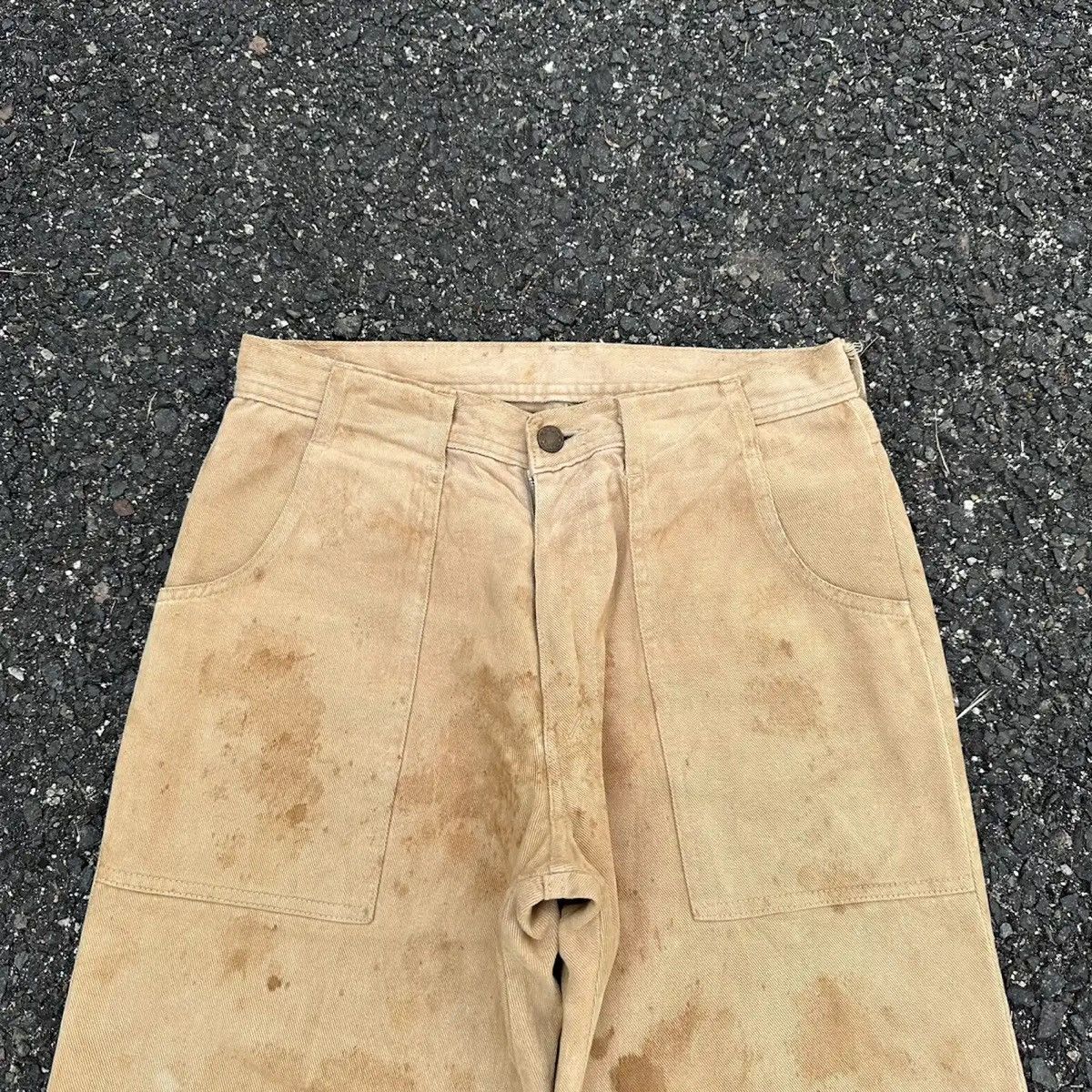 Beauty Beast RUSTY DIRTY 💥 JAPANESE VINTAGE JEANS BAGGY BROWN PANTS W28 Size US 28 / EU 44 - 2 Thumbnail