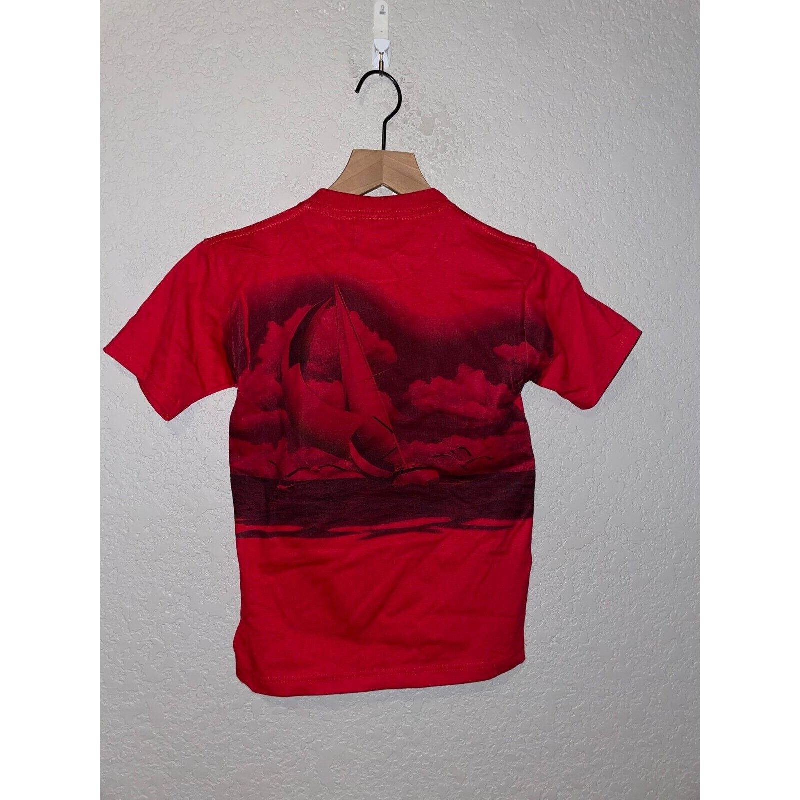 Jerzees Y2K Youth Jerzees Ship Ocean Test Print Shirt S Small kids Size S / US 4 / IT 40 - 1 Thumbnail
