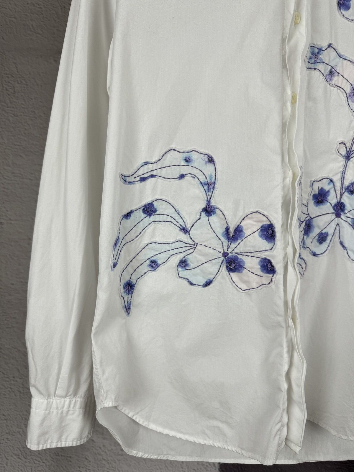 Pal Zileri Pal Zileri Lab. white vintage flower archival LS shirt Size US L / EU 52-54 / 3 - 5 Thumbnail