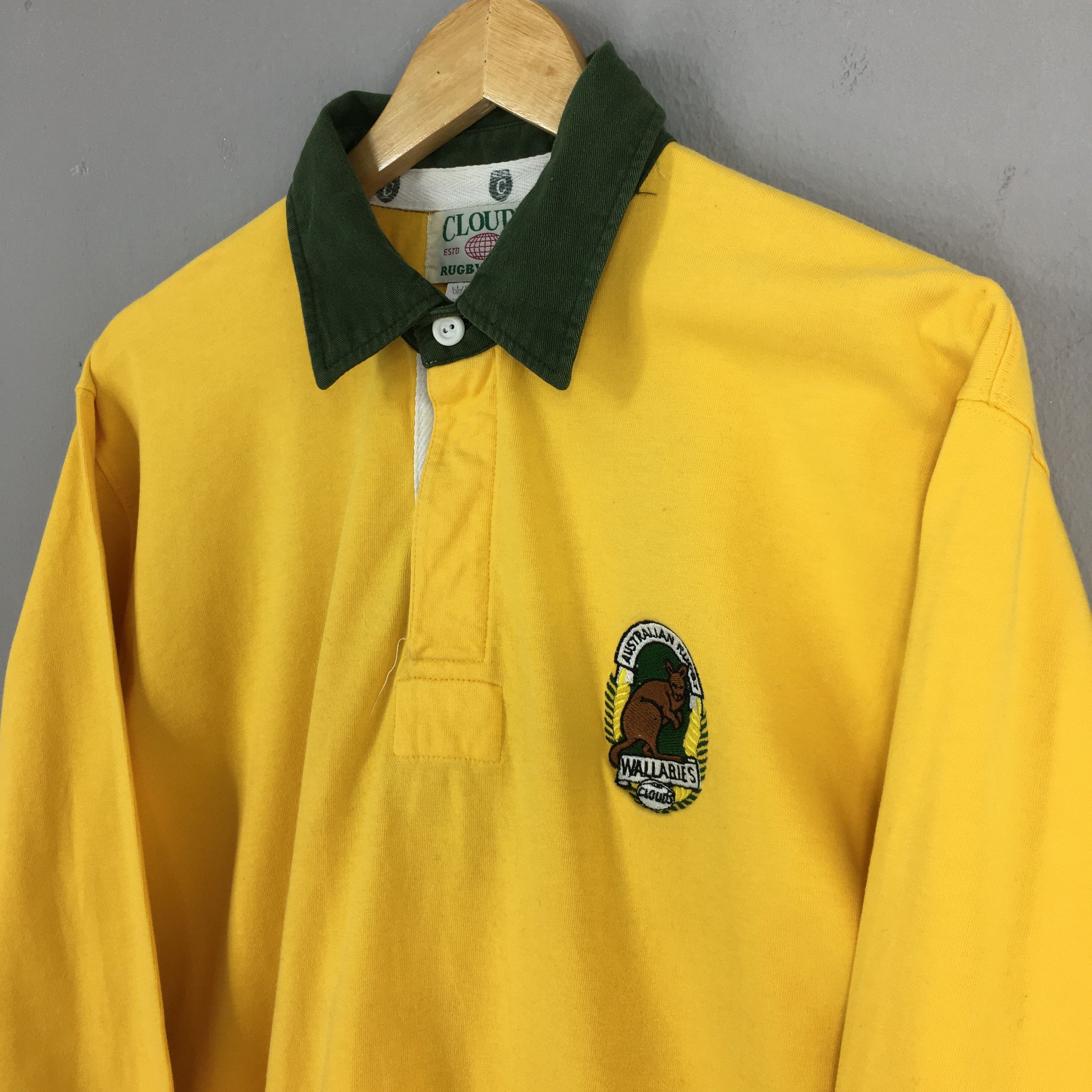 Canterbury of New Zealand × Man Made In Australia Vintage Australian World Rugby Yellow Polo Shirt Large Size US L / EU 52-54 / 3 - 3 Thumbnail