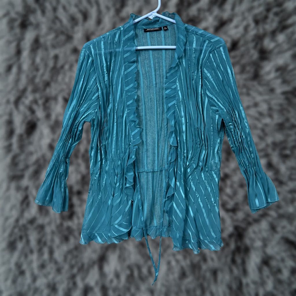 Vintage Notations Blouse XL Blue Women's Festival Romantic Fairy Chic Tunic Size XL / US 12-14 / IT 48-50 - 1 Thumbnail