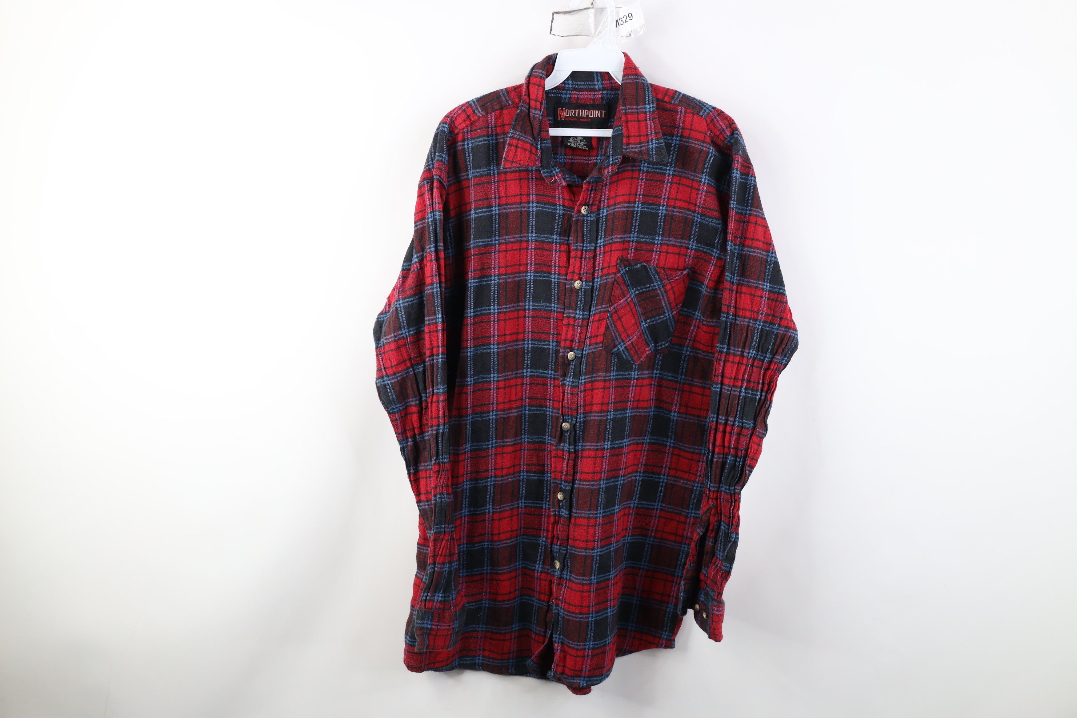 Vintage Vintage 90s Streetwear Flannel Collared Button Shirt Plaid Size US M / EU 48-50 / 2 - 1 Thumbnail