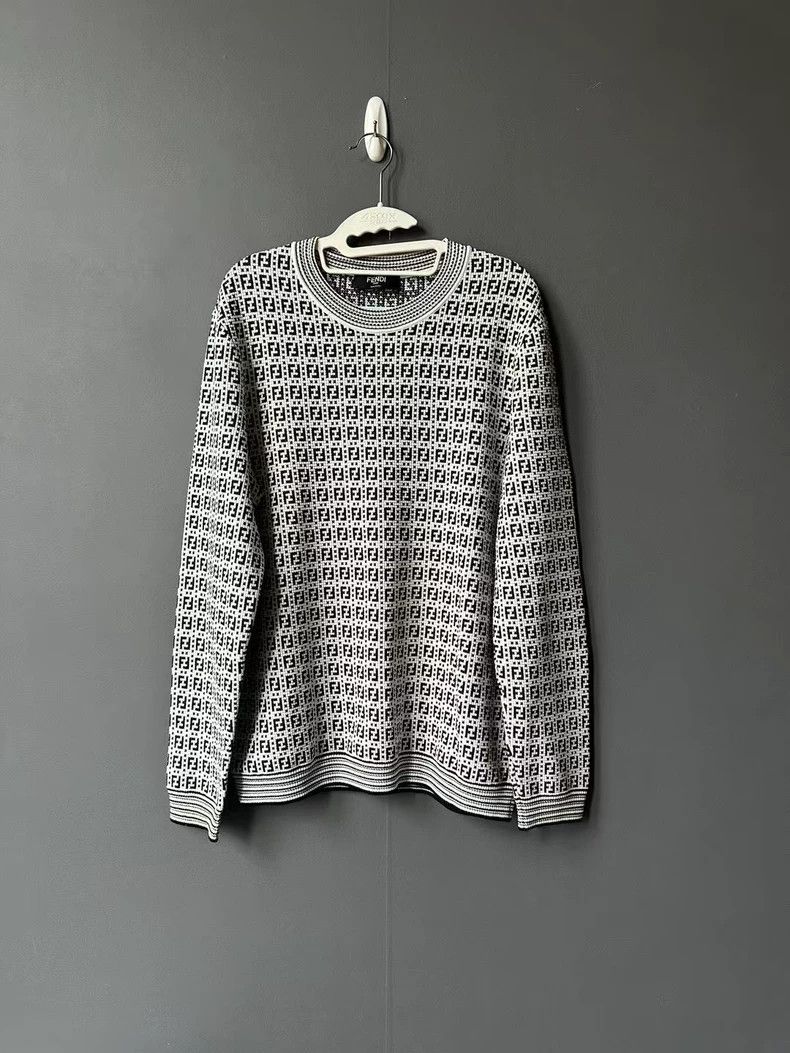 Fendi Fendi Full-print knitted sweater Size US M / EU 48-50 / 2 - 1 Thumbnail