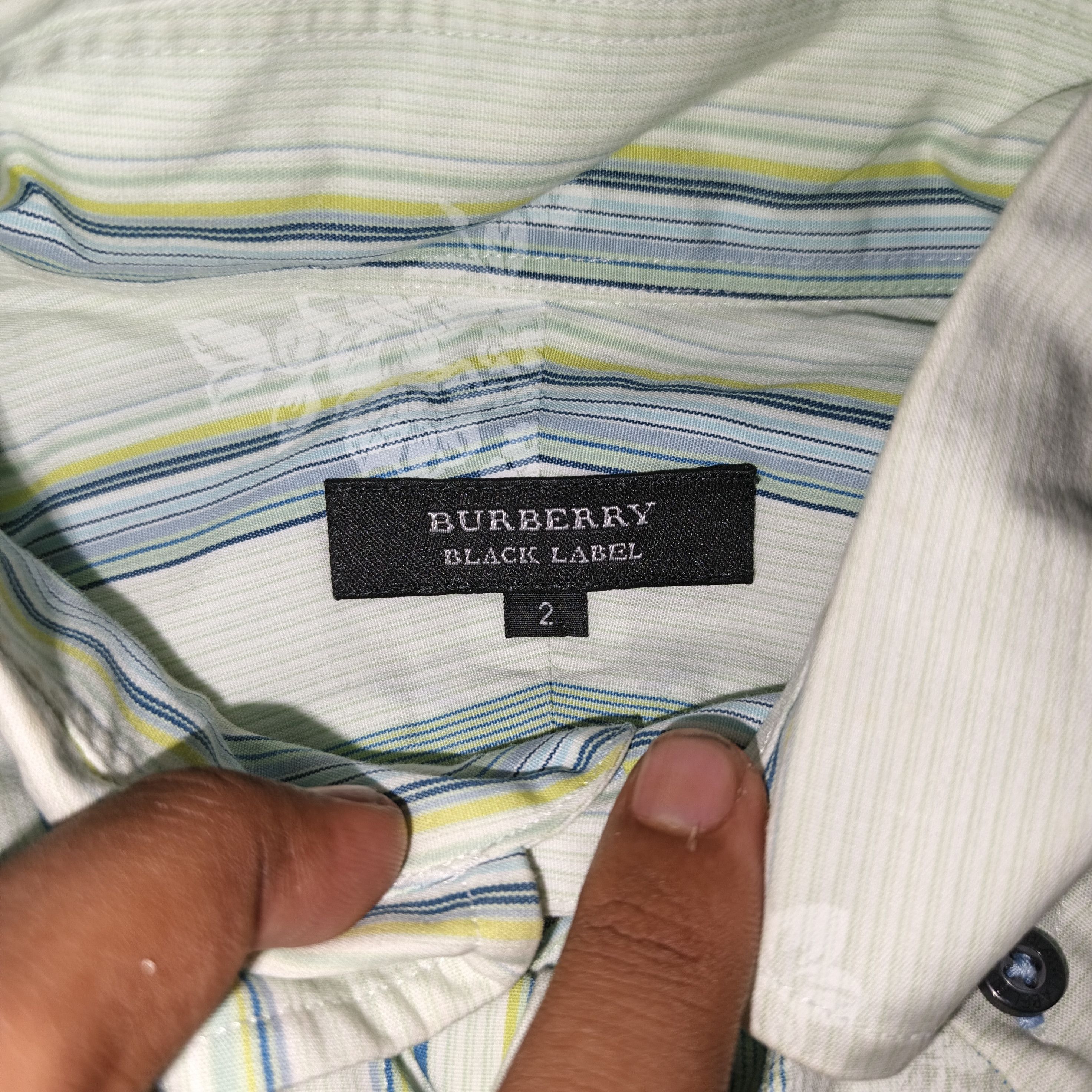 Burberry BURBERRY BLACK LABEL Striped Monogram Floral Button Down Size US L / EU 52-54 / 3 - 10 Thumbnail