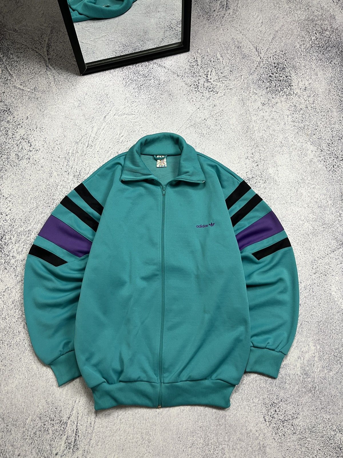 Vintage 90’s Adidas Multicolor Retro Boxy Track Jacket Y2k