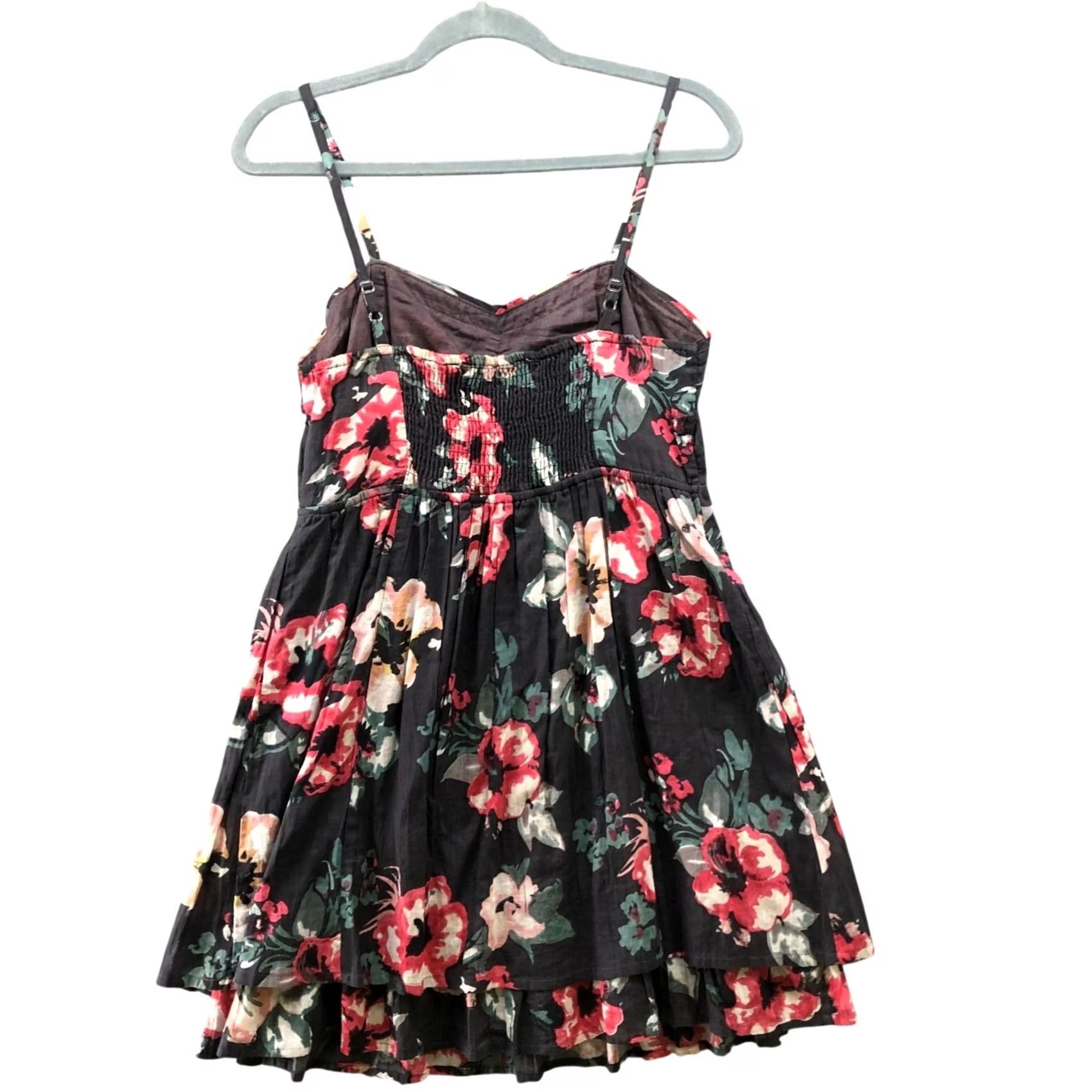 Vintage Ginger Cami Dress L Floral Sweetheart A-Line Sundress Gray Womens Size L / US 10 / IT 46 - 2 Thumbnail