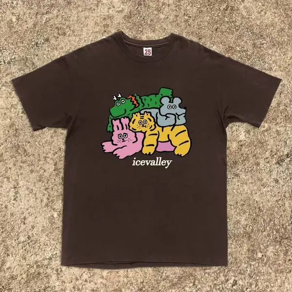 Japanese Brand VIBE Cartoon animal print washed vintage cotton t-shirt Size US M / EU 48-50 / 2 - 6 Thumbnail