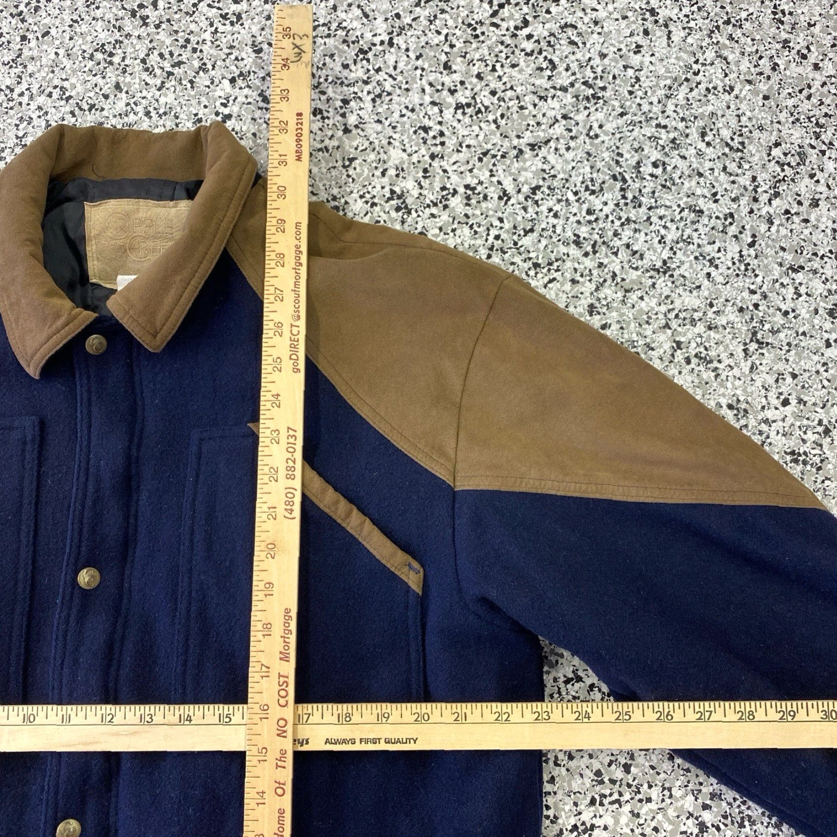 Vintage Cripple Creek Jacket Mens Medium Blue Wool Zip Quilt Lined Size Medium Size US M / EU 48-50 / 2 - 2 Thumbnail