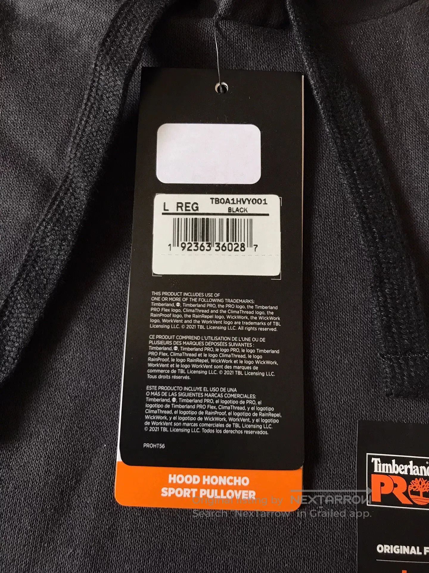Timberland Timberland PRO Hoodie TB0A1HVY. Size US L / EU 52-54 / 3 - 8 Thumbnail