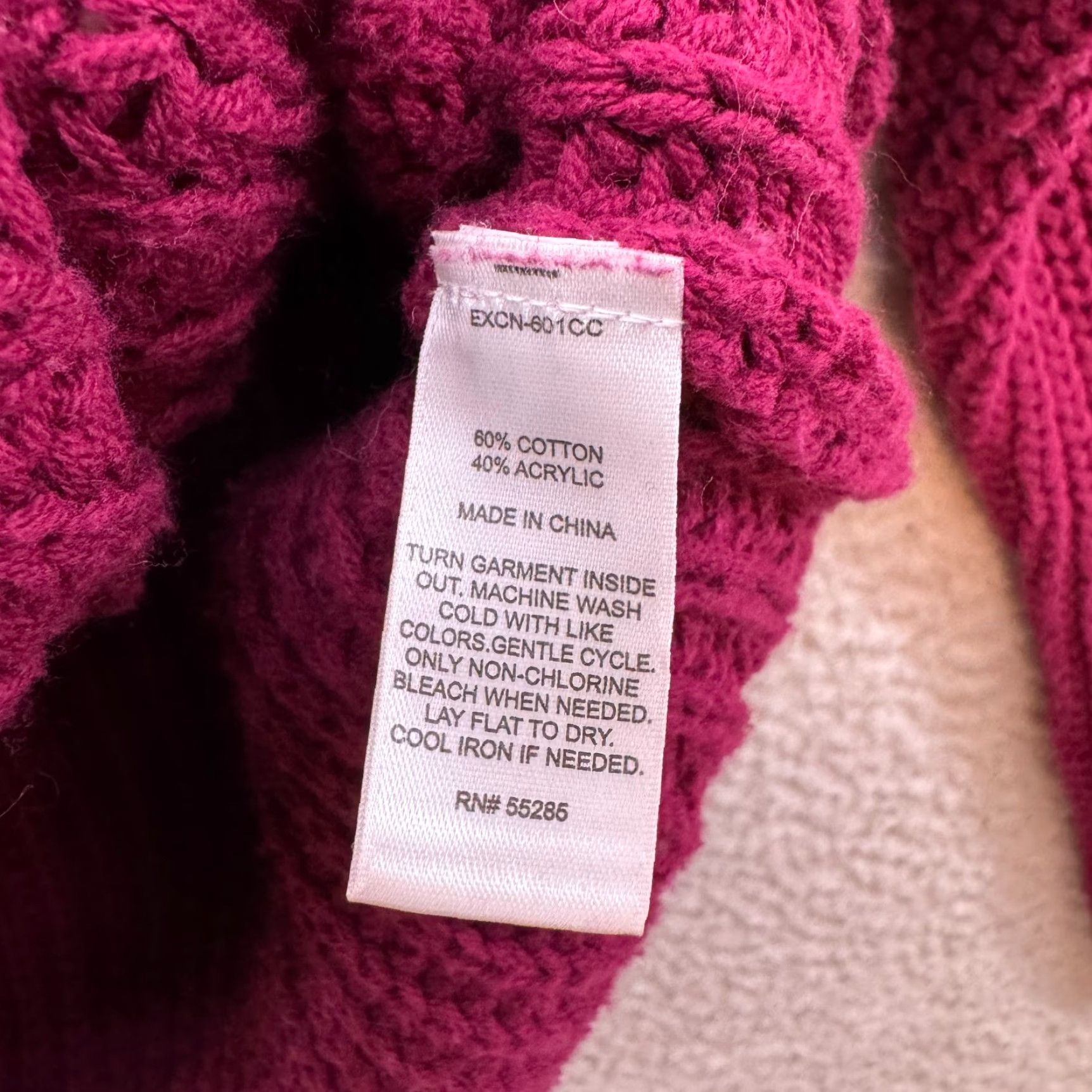 Express Express Off Shoulder Sweater Small Berry Red Chunky Knit Long Sleeve Size S / US 4 / IT 40 - 5 Thumbnail