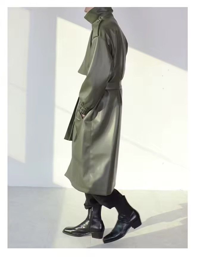 Other Casual Streetwear Midi Pu Leather Trench Coat Size US M / EU 48-50 / 2 - 4 Thumbnail
