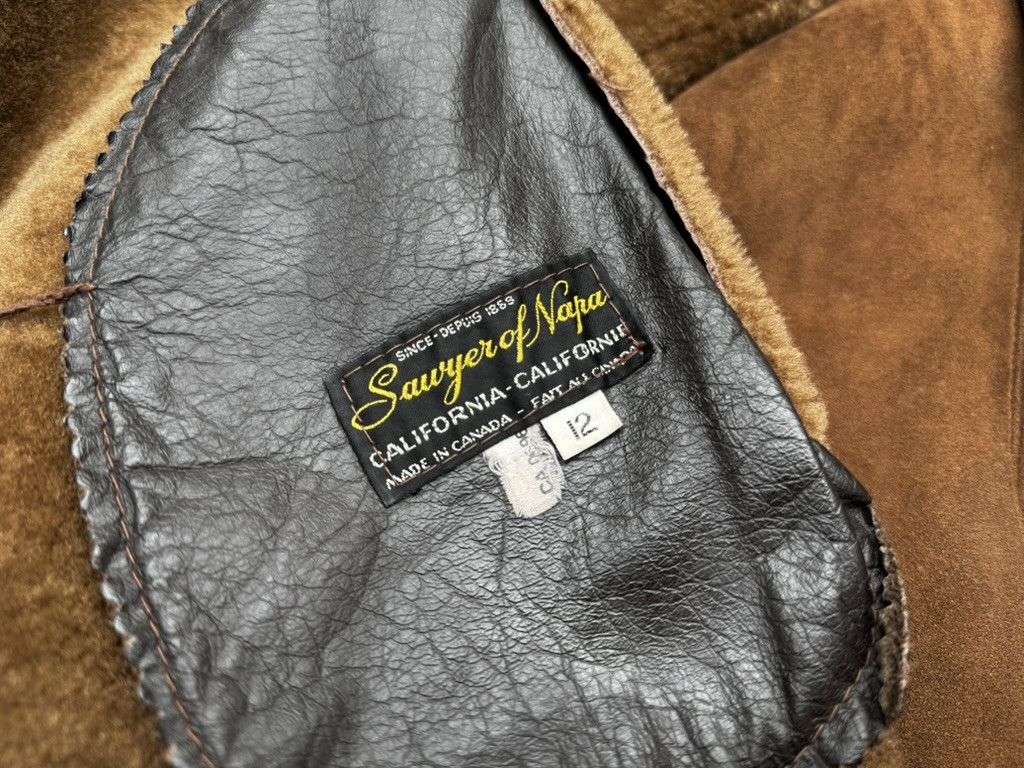 Vintage 1970s Sawyer of Napa Sheepskin Shearling Coat Size XL / US 12-14 / IT 48-50 - 11 Thumbnail