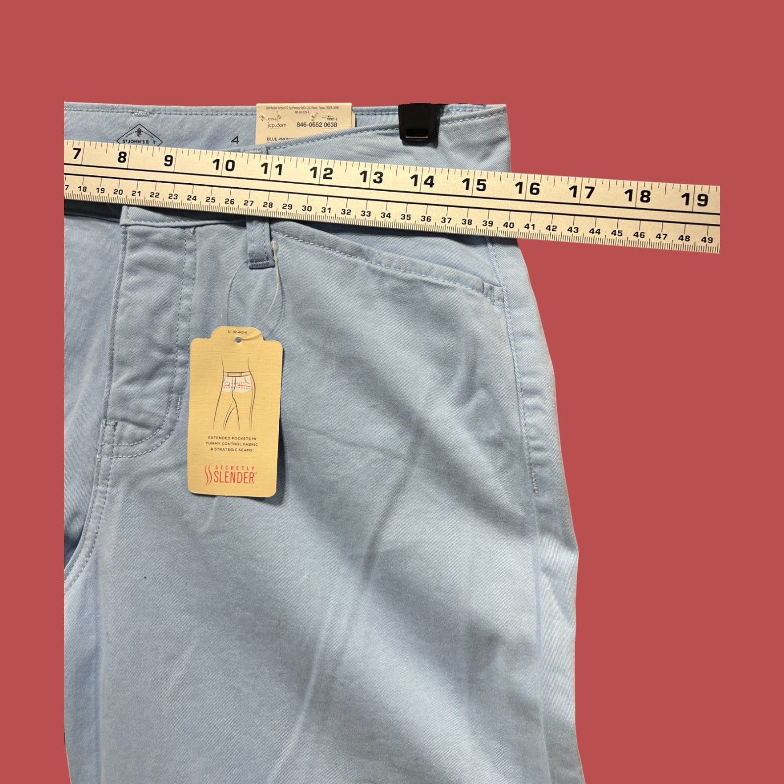 Other St. John's Bay - Women's Mid-Rise Secretly Slender 7" Chino Size 27" / US 4 / IT 40 - 5 Thumbnail