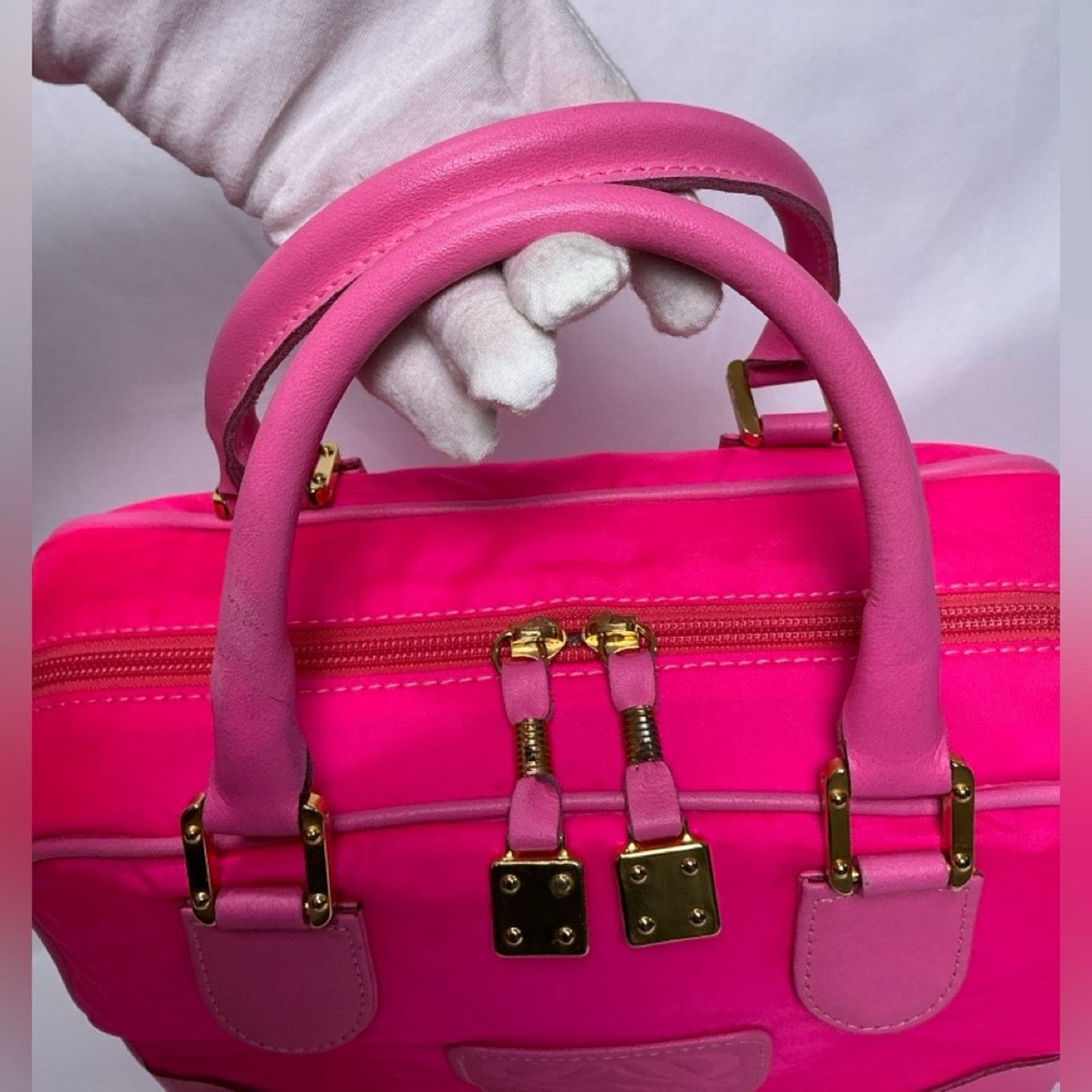 Loewe Loewe Hot Pink Nylon Boston 32 Anagram Amazona Limited Editi Size ONE SIZE - 13 Thumbnail