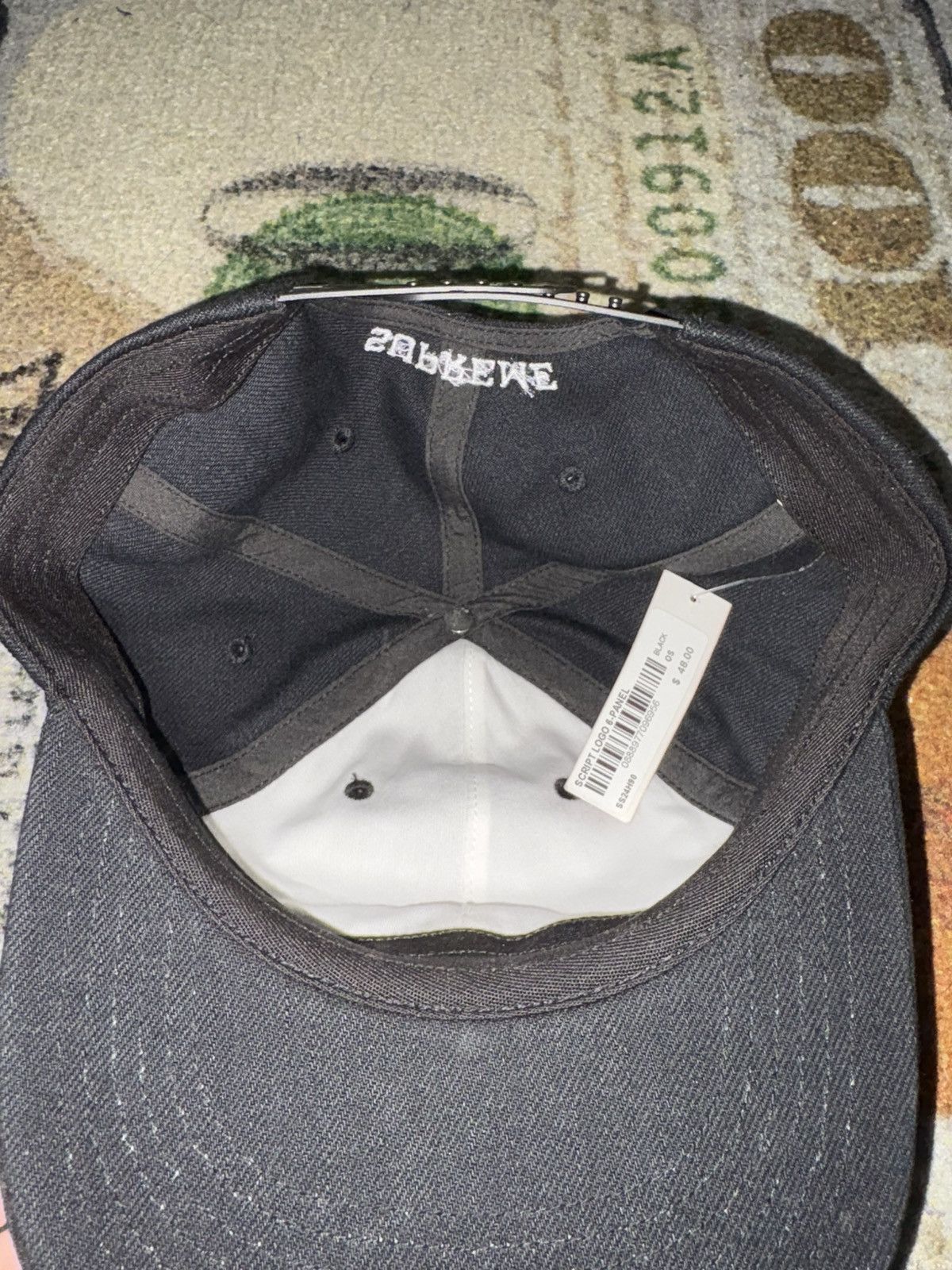Supreme Supreme Script Logo 6-Panel Hat Size ONE SIZE - 4 Thumbnail