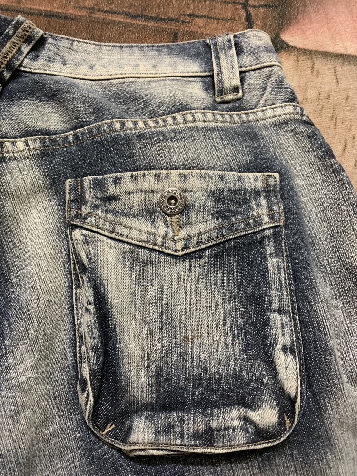 PPFM PPFM twist curve biker jeans multipocket punk goth washed Size US 31 - 15 Thumbnail