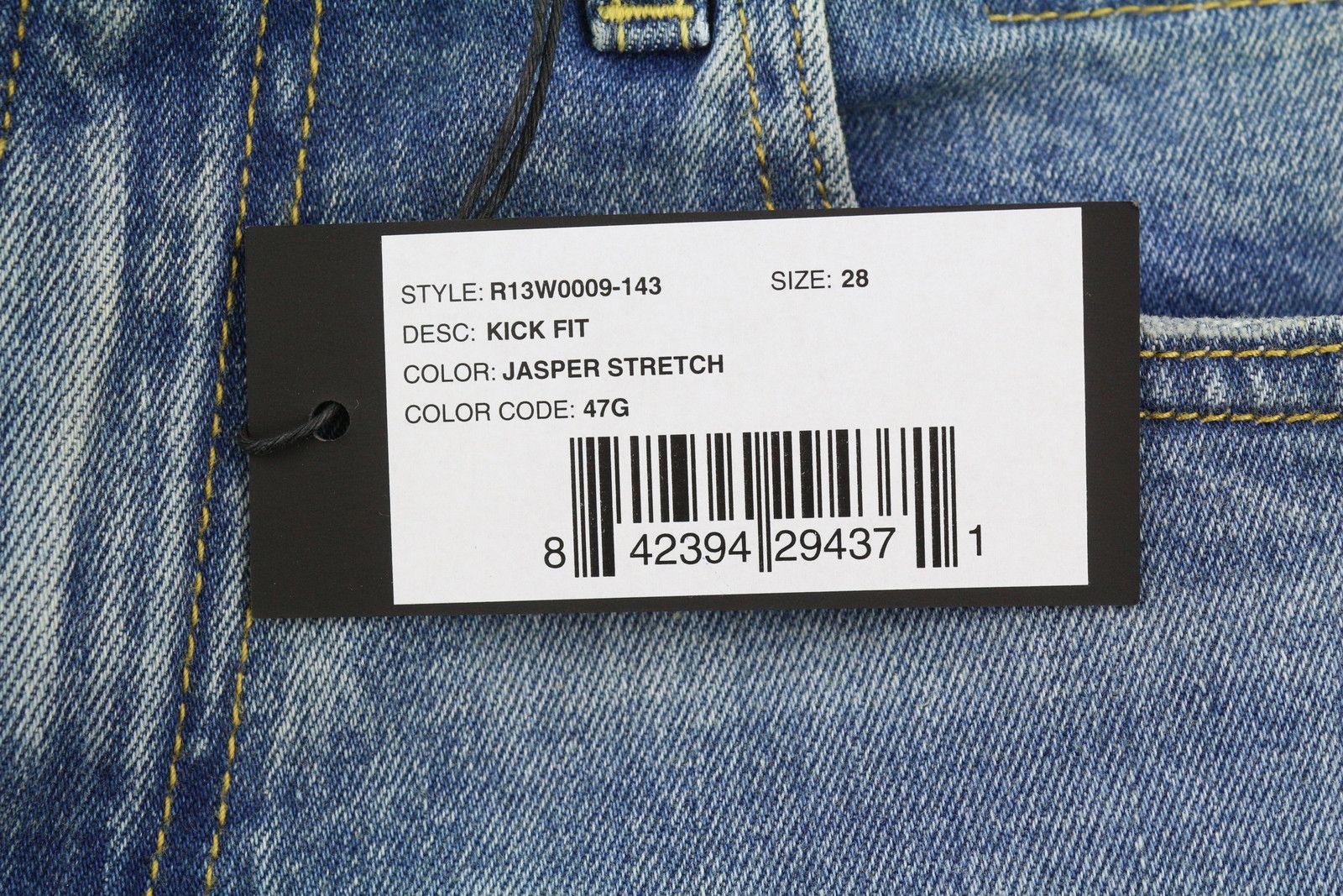 R13 KICK FIT 28 Jasper Faded Flare PS26 88279 Size 28" / US 6 / IT 42 - 7 Thumbnail