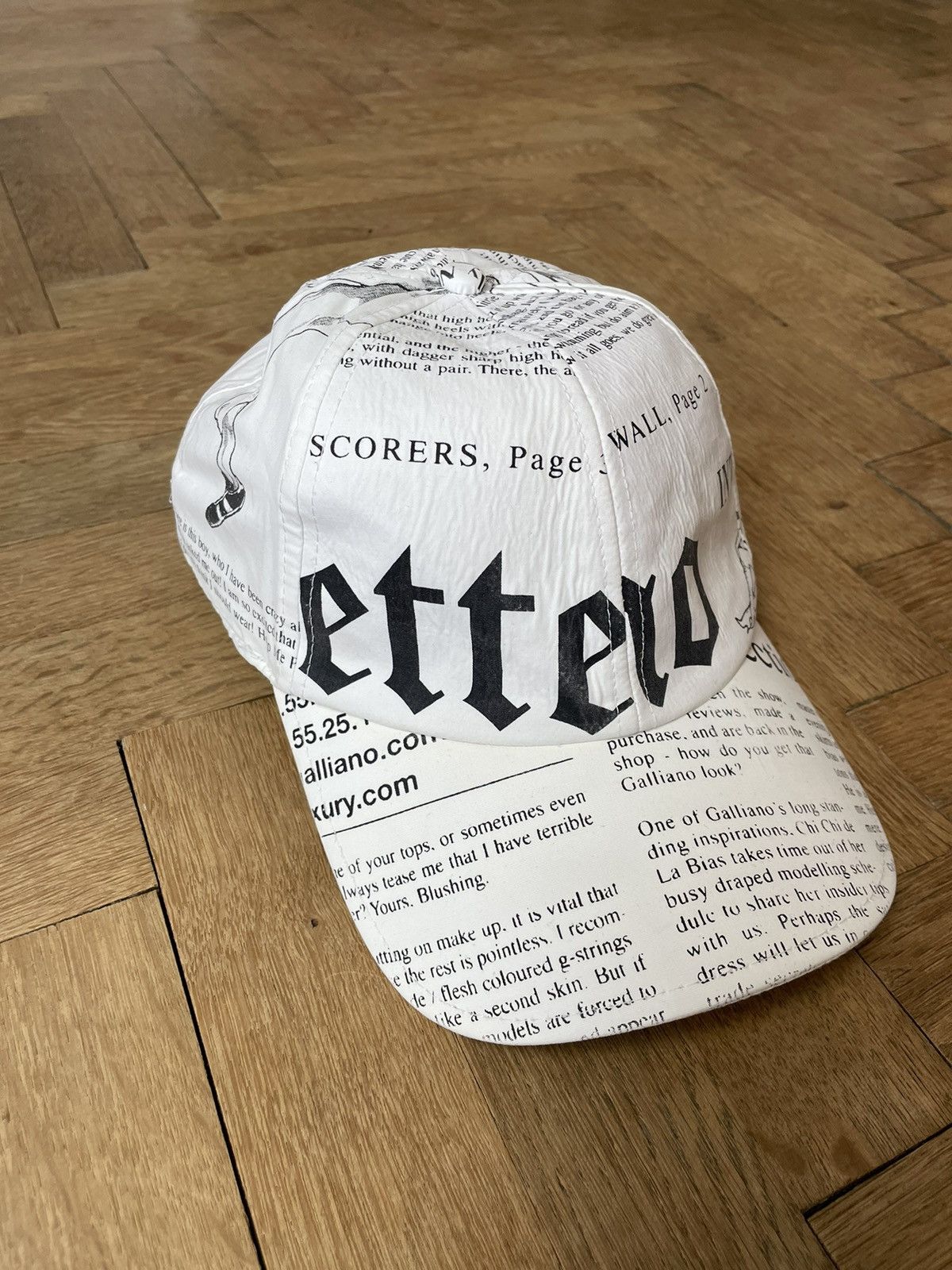 John Galliano Gazette Cap John Galliano Gazette Galliano Newspaper Hat | Grailed main image 4