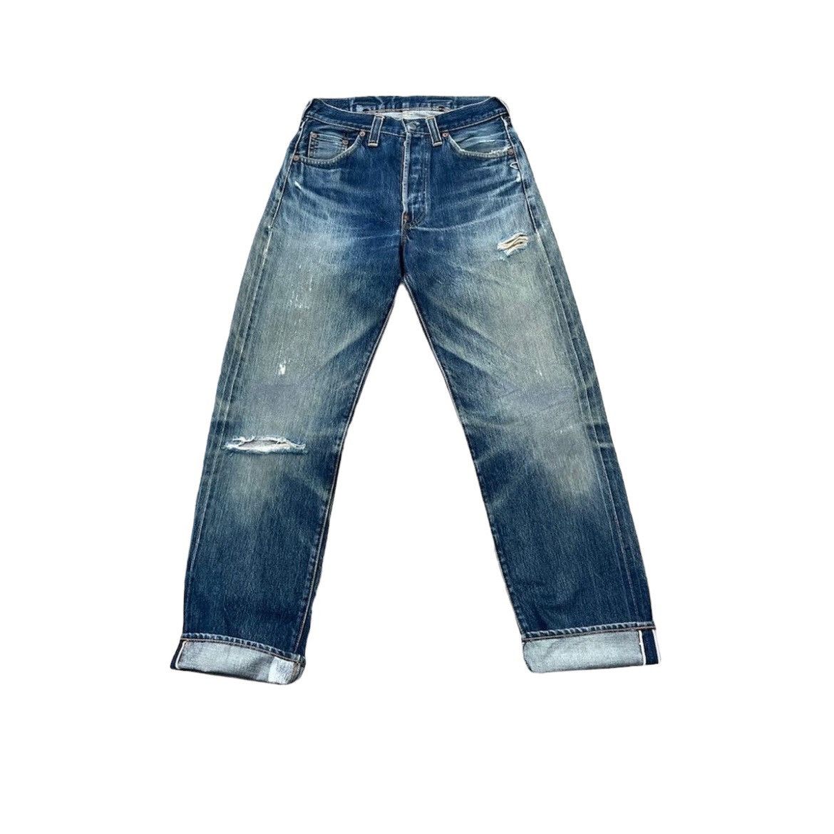 Levi's Vintage Levi’s 97 201XX E 1937 Selvedge Aging Distressed Size US 28 / EU 44 - 1 Thumbnail