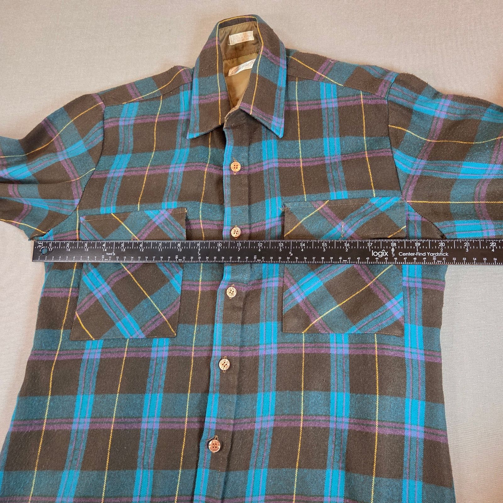 Sears 70s Gordon Pine Scott Sears Flannel Shirt Small Size US S / EU 44-46 / 1 - 8 Thumbnail