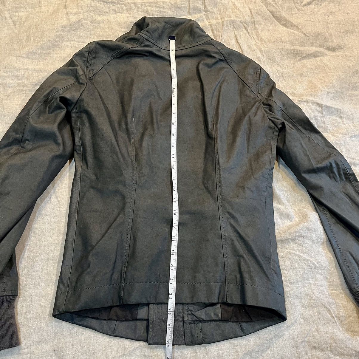 Rick Owens FW13 “PLINTH” Petrol Leather Intarsia Jacket Size US S / EU 44-46 / 1 - 12 Thumbnail