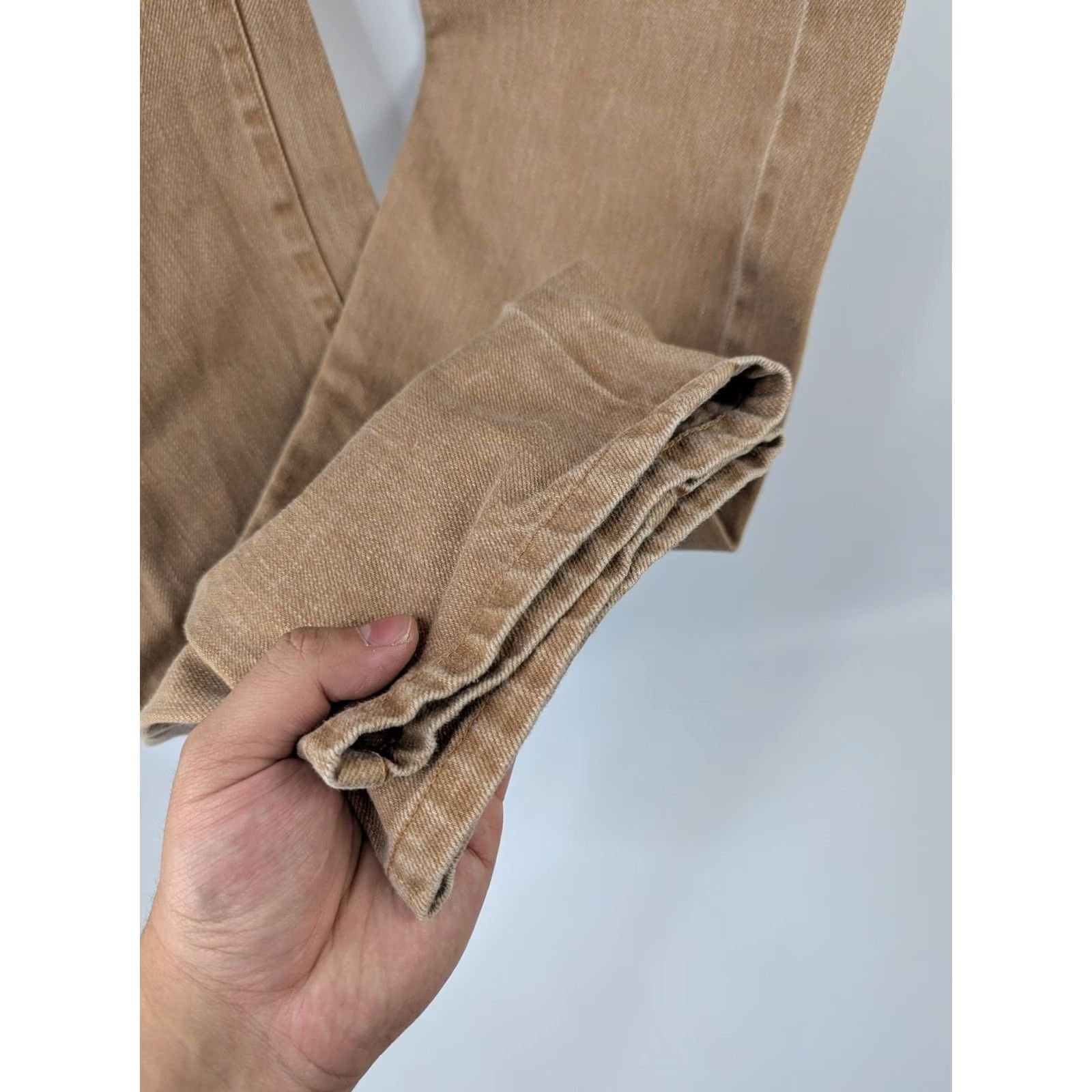 Taylor Stitch Taylor Stitch Jeans Slim Sand Tan Selvedge Denim Mens 34 Brown Cotton 5-Pocket Design Straight Mid Rise Vintage No Size US 34 / EU 50 - 4 Thumbnail