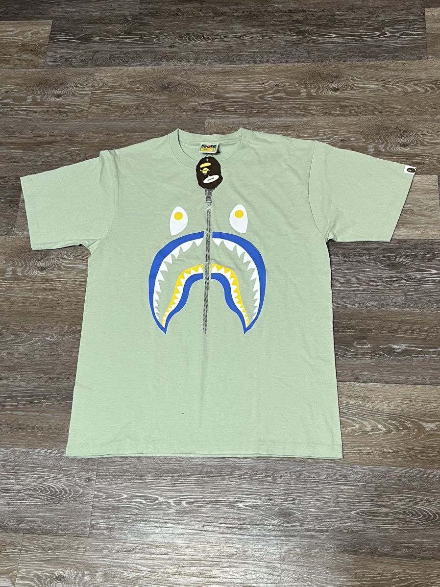 Bape A Bathing Ape Teal Shark Tee New With Tags Size US L / EU 52-54 / 3 - 1 Thumbnail
