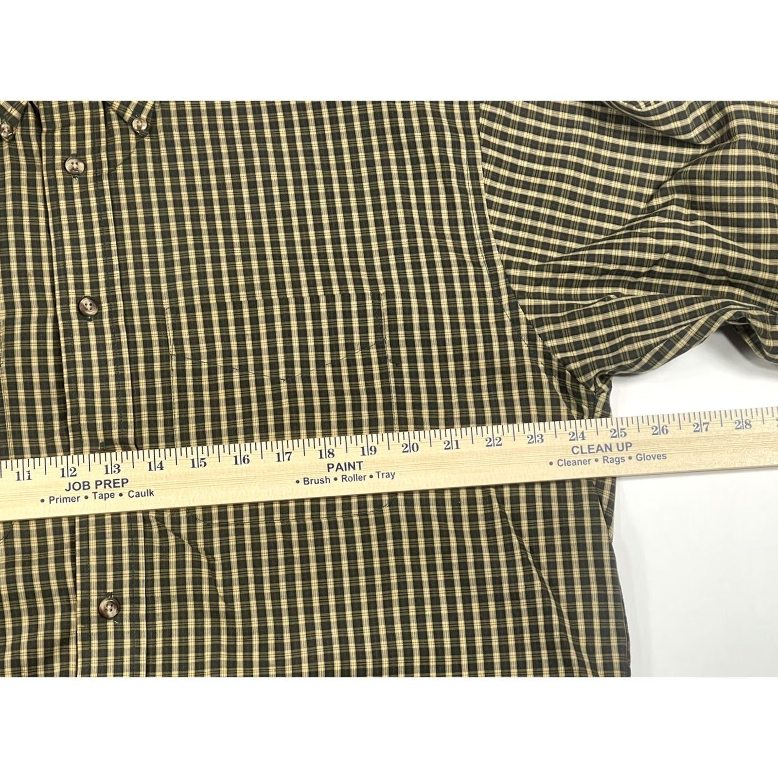 Van Heusen Van Heusen Dress Shirt Multicolor Check Button Up Long Sleeve Mens L 16-16 1/2 Wrinkle Free Shirt Size 42R - 7 Thumbnail