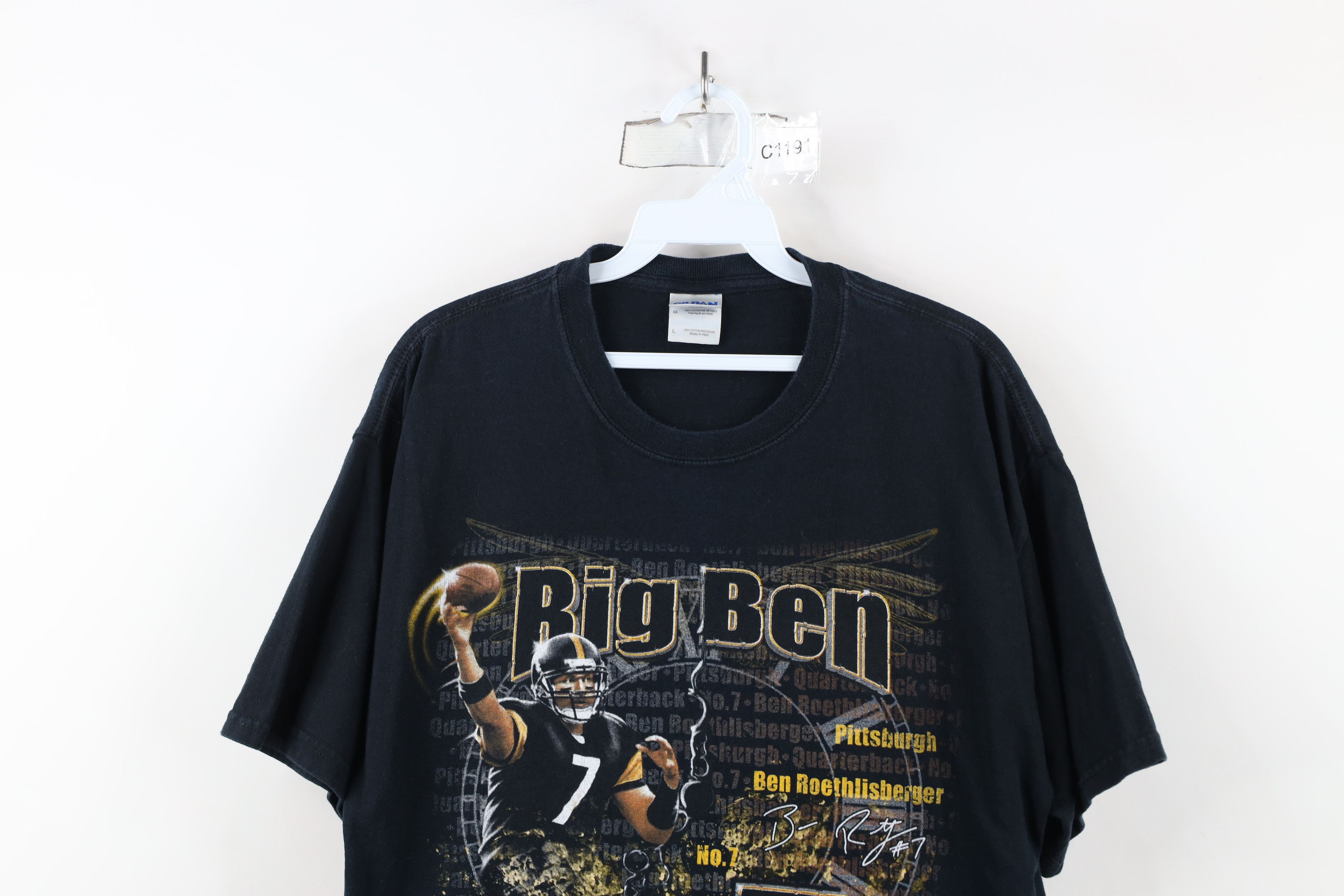 Vintage Vintage Y2K Ben Roethlisberger Pittsburgh Steelers T-Shirt Size US L / EU 52-54 / 3 - 2 Thumbnail