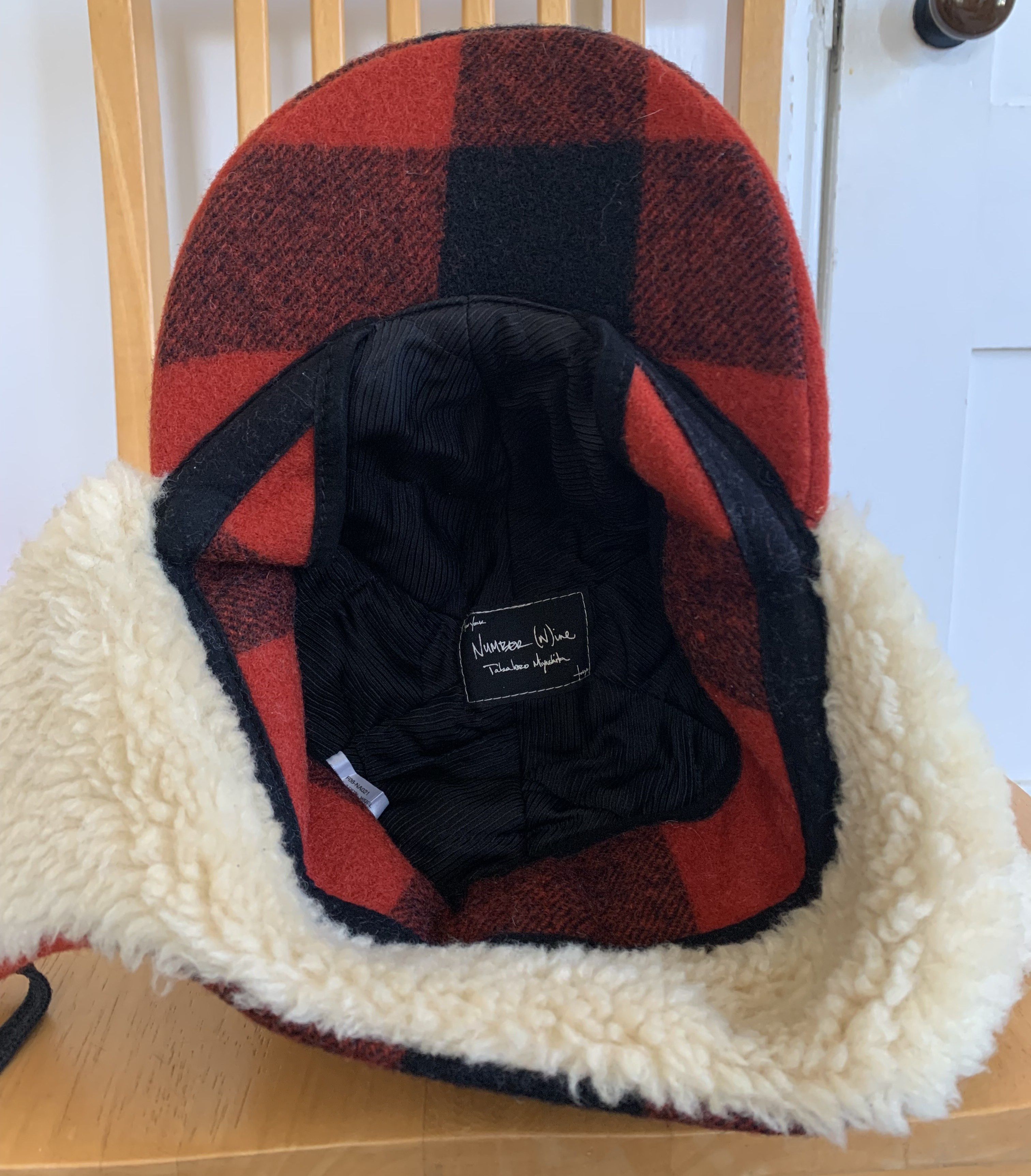 Number (N)ine FW08 Wool Check Hat Size ONE SIZE - 11 Thumbnail