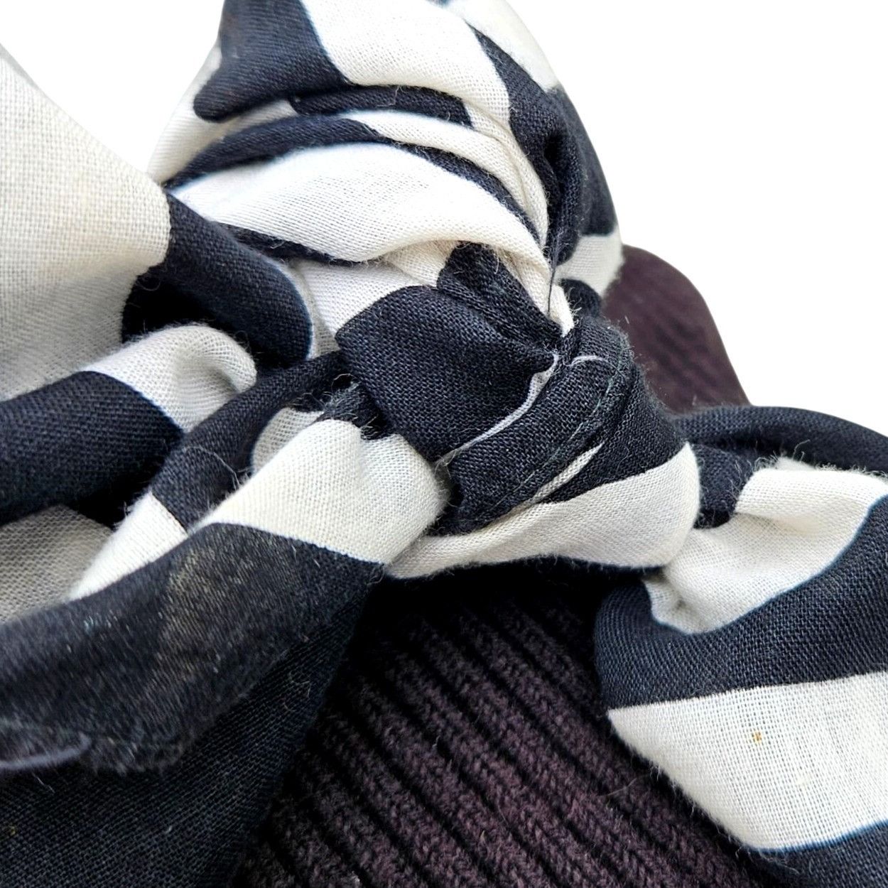 Vintage Vintage Echo Black White Stars Stripes Cotton Scarf 25x26 Am Size ONE SIZE - 4 Thumbnail