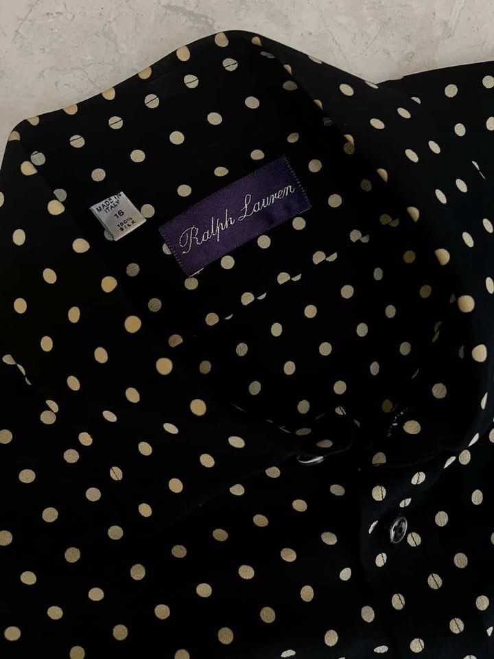 Ralph Lauren Ralph Lauren Purple Label Polka Dot Shirt Size US L / EU 52-54 / 3 - 2 Thumbnail
