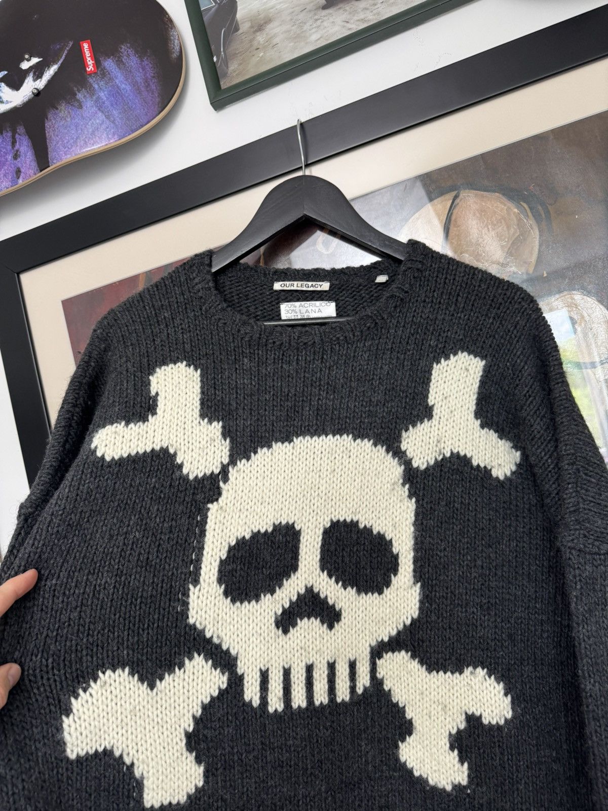 Our Legacy Our Legacy Jolly Roger Skull Knitted Sweater Avant Garde Size US M / EU 48-50 / 2 - 2 Thumbnail