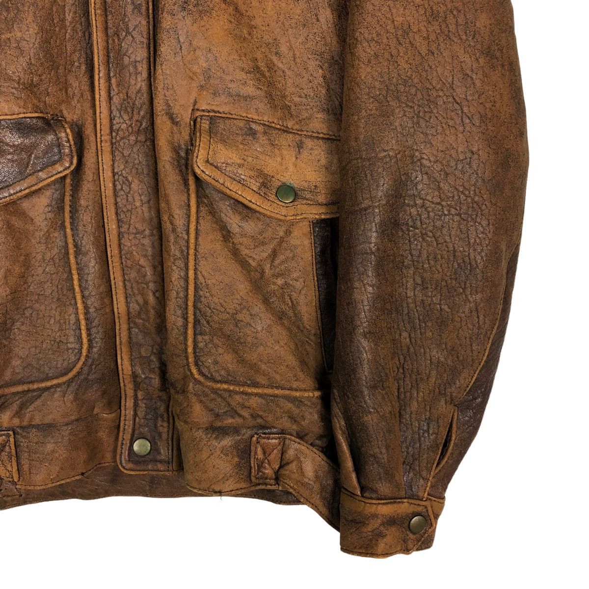 Japanese Brand 🔥VINTAGE FLY GENUINE LEATHER JACKET JAPAN ISSEY MIYAKE Size US L / EU 52-54 / 3 - 7 Thumbnail