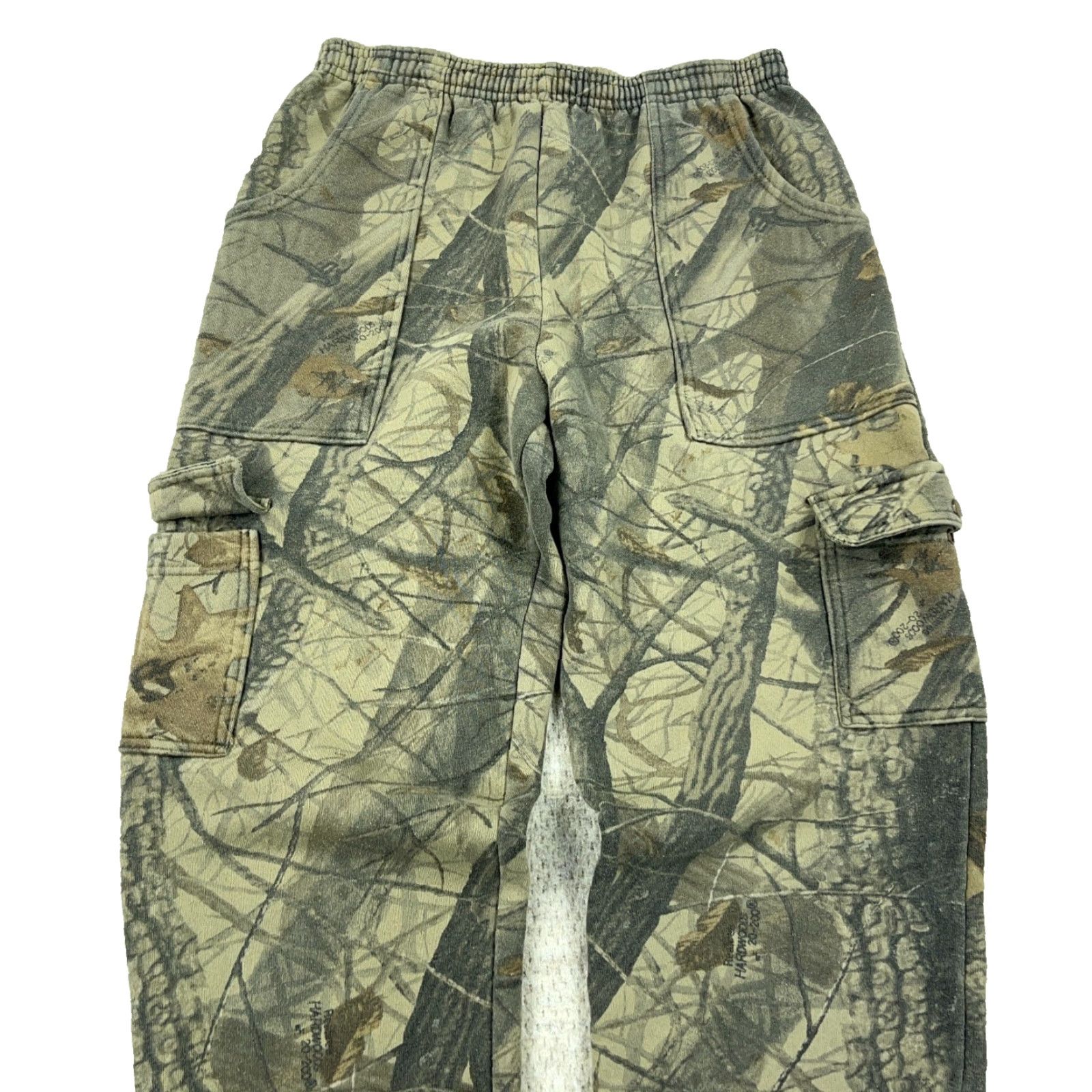 Jerzees VINTAGE Jerzees Camo Sweatpants Men M Cargo Jogger 90s Y2K Green 100% Cotton Regular Sweatpants Mens Size US 31 - 3 Thumbnail