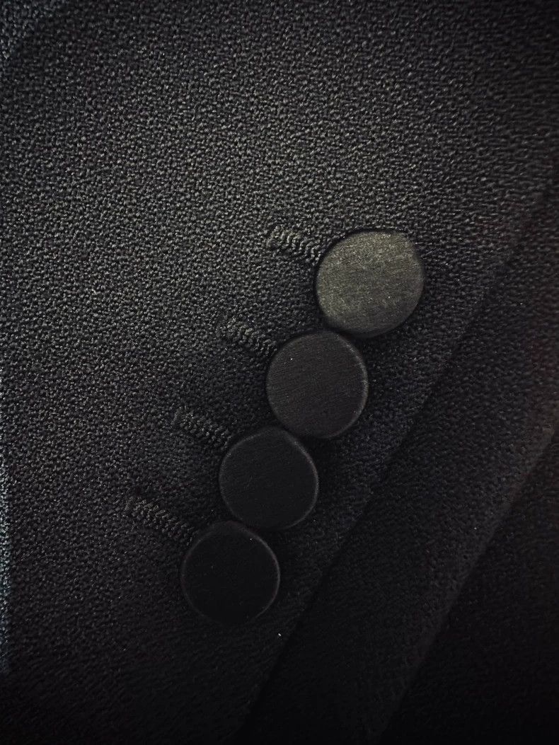 Saint Laurent Paris Saint Laurent Paris Elegant Black Smoking Jacket by Saint Size US XL / EU 56 / 4 - 3 Thumbnail