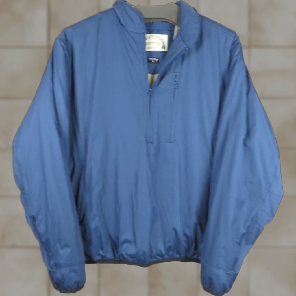 Vintage VINTAGE Field & Stream Jacket Windbreaker Cotton Zip Blue L Adults Mens Regular Collared Outdoors - Size US L / EU 52-54 / 3 - 1 Thumbnail