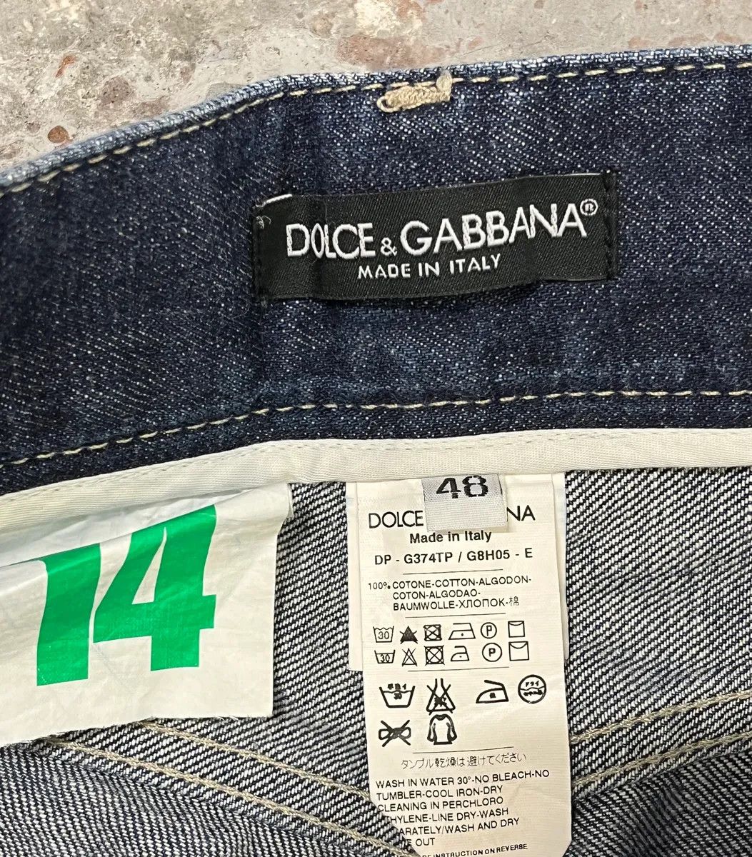 Designer × Dolce & Gabbana × Vintage 2010s Dolce & Gabbana Navy Brut Denim Jeans Size US 32 / EU 48 - 10 Thumbnail