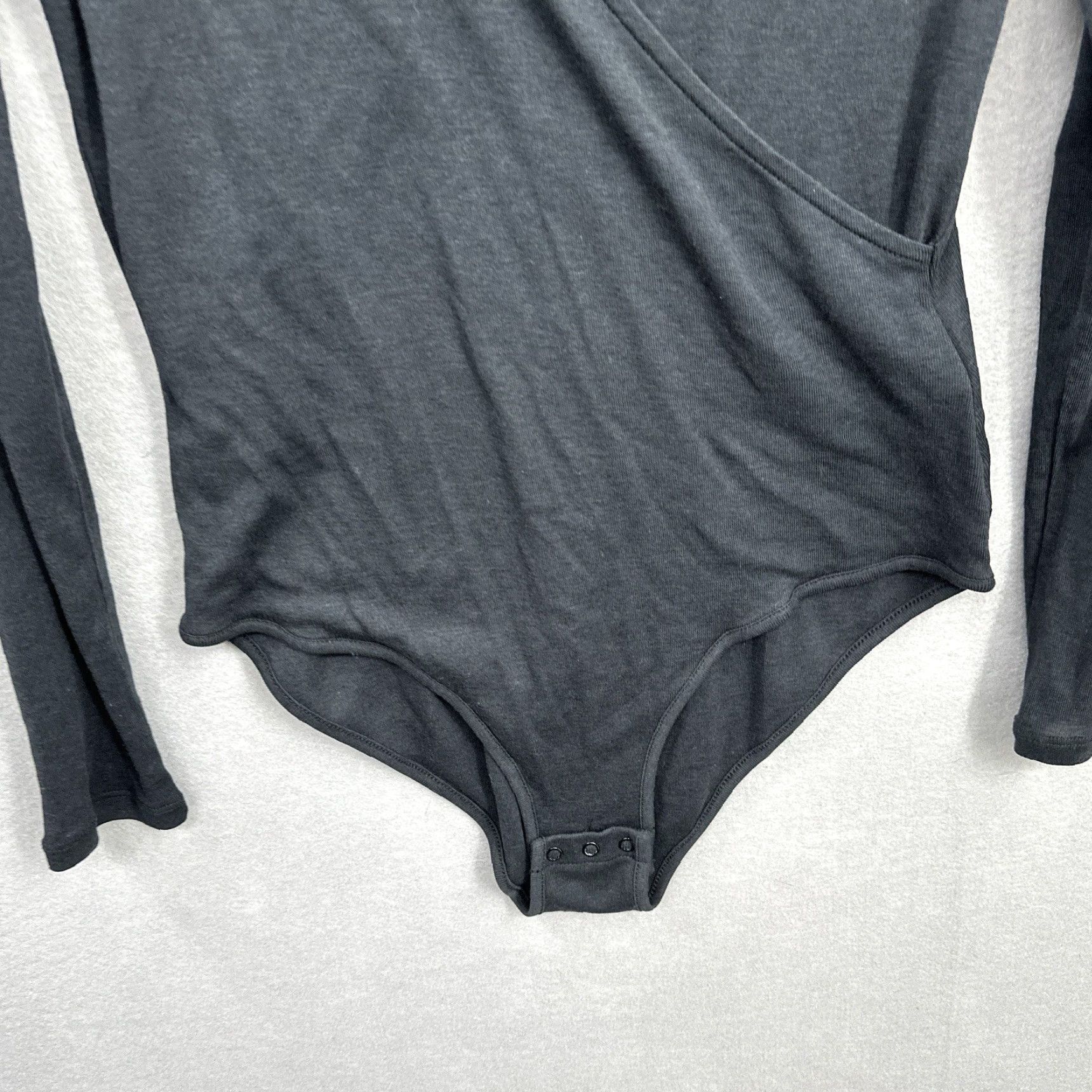 ba&sh ba&sh Bodysuit V Neck Long Sleeve Black Womens L Shaping Casual Business Classic 90s Designer City Size L / US 10 / IT 46 - 6 Thumbnail