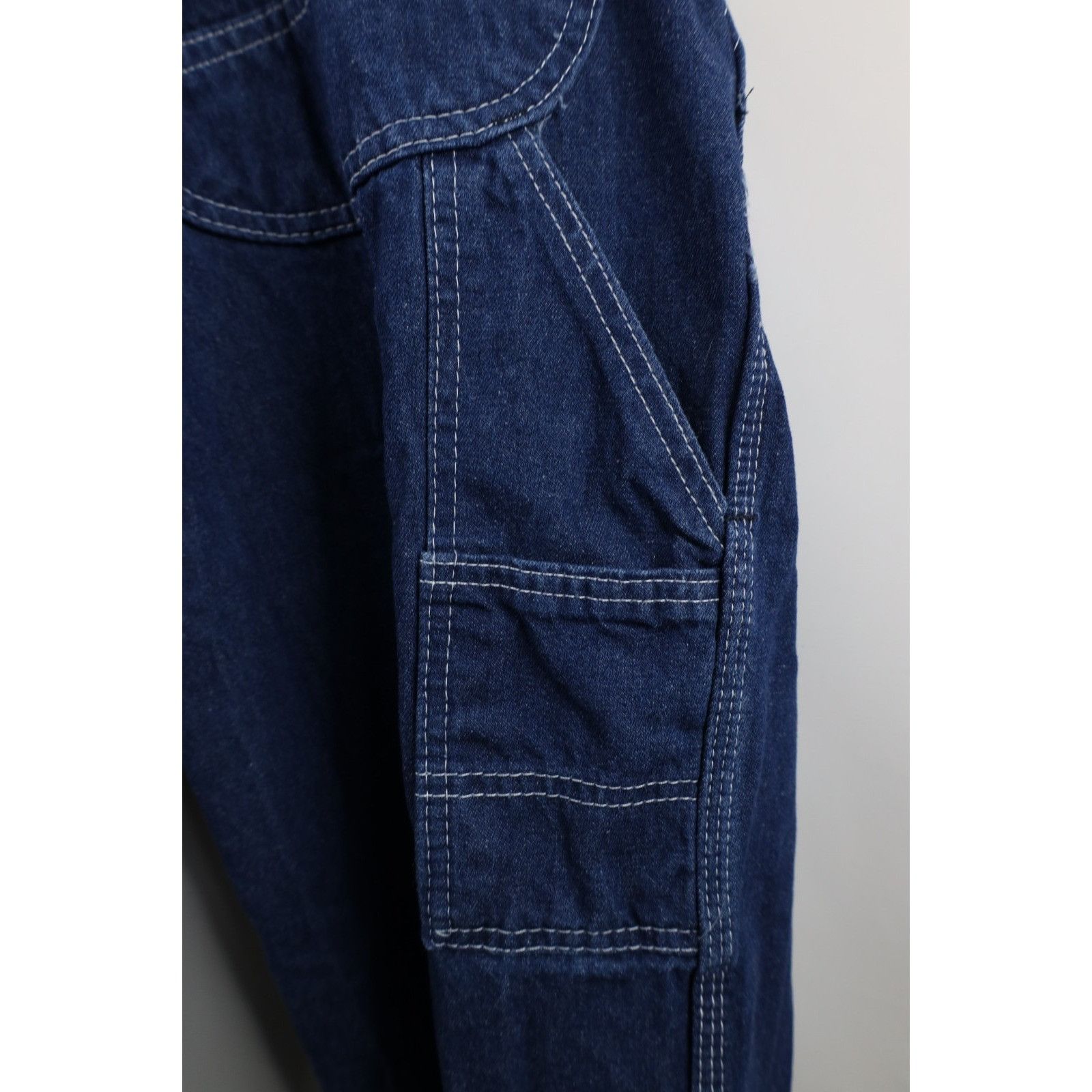 Vintage Vintage 90s Streetwear Faded Wide Leg Denim Overalls 48x30 Size US 44 / EU 60 - 14 Thumbnail