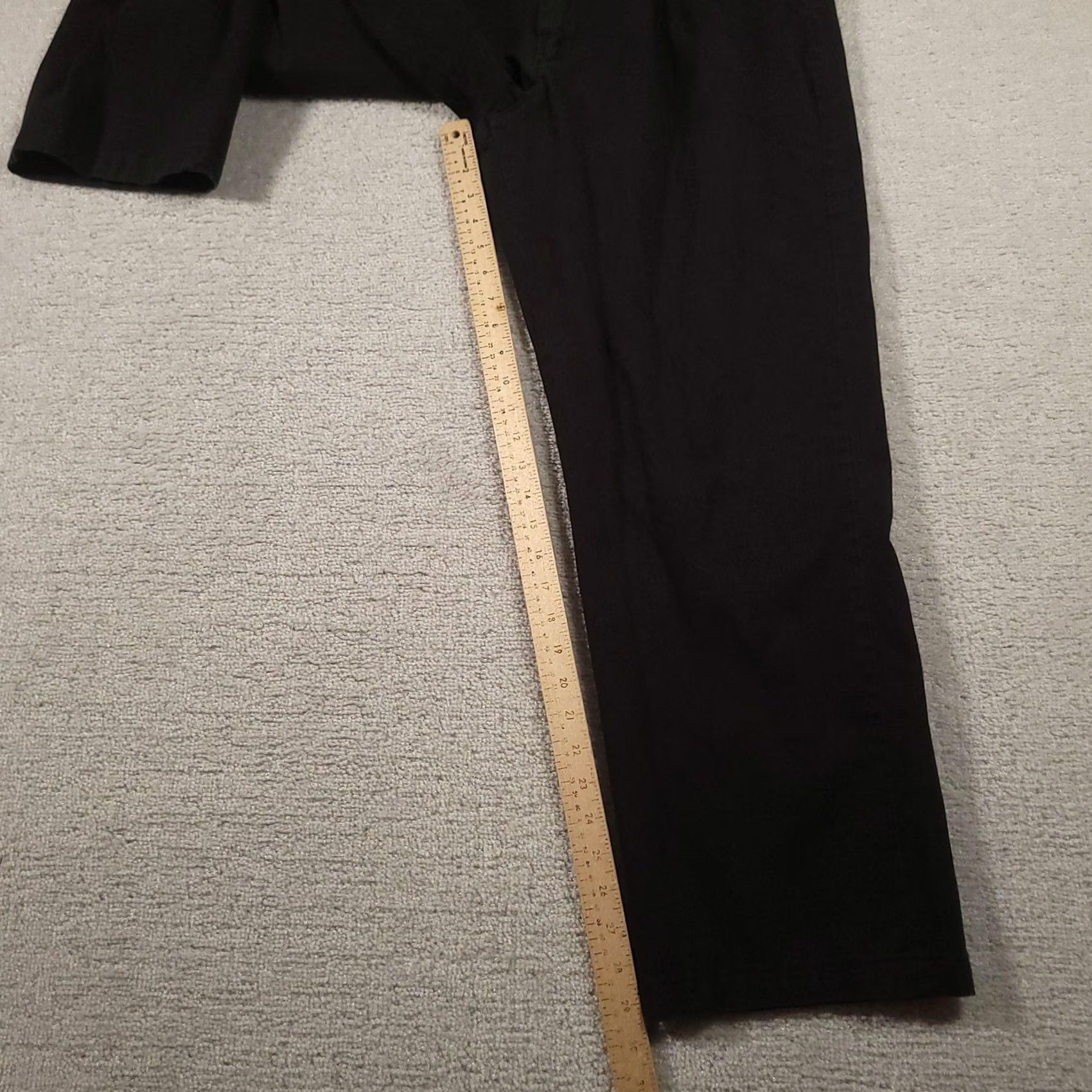 Lee Lee Dress Mens 36 Black Pants 36x30 Custom Fit Waistband Chino Classic Pleated Size US 36 / EU 52 - 3 Thumbnail