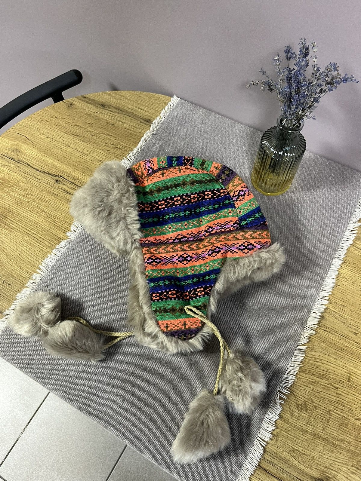 Hysteric Glamour × Japanese Brand Vintage Mohair Knitted Hat Y2K Style Size ONE SIZE - 1 Thumbnail