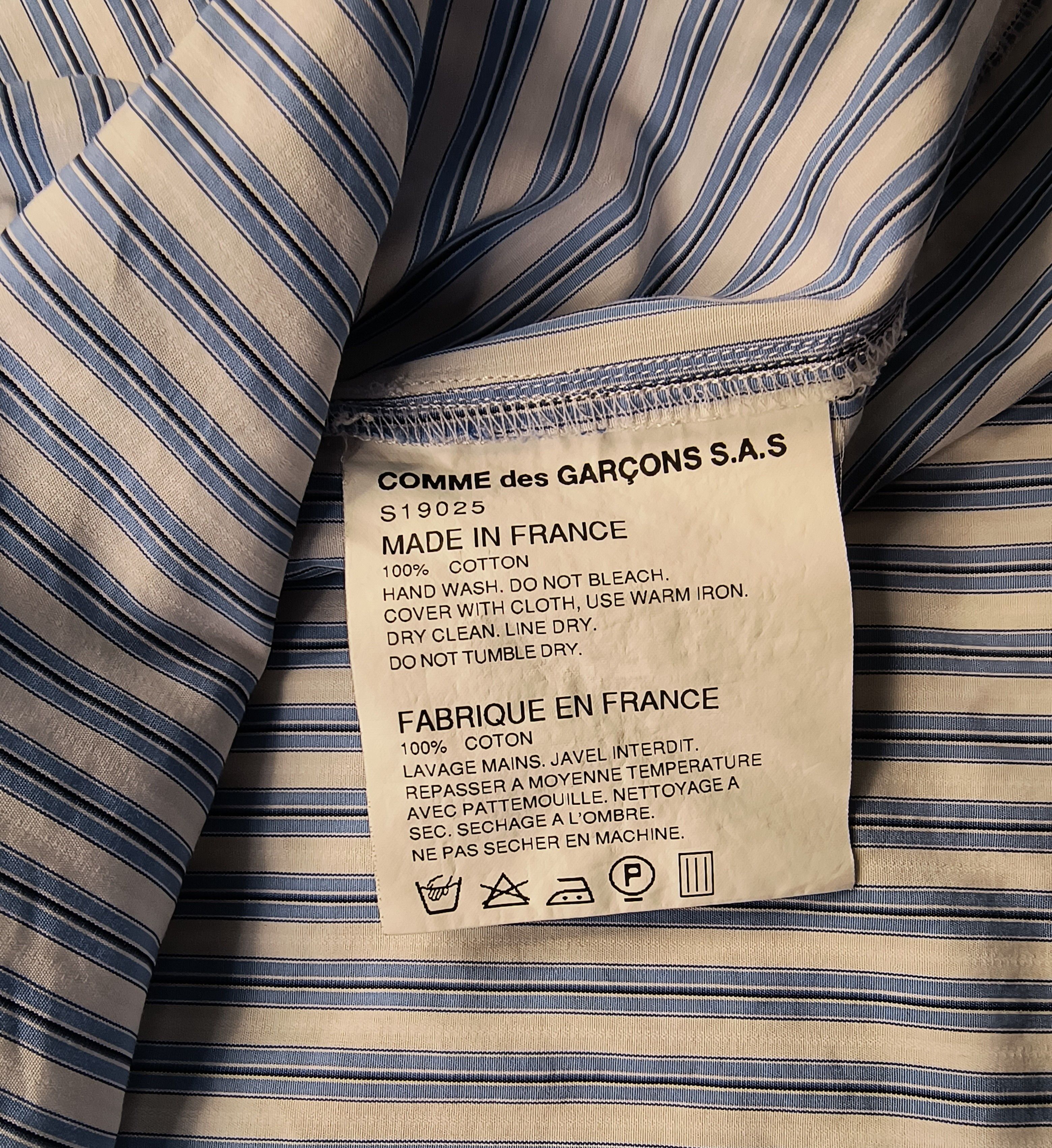 Comme des Garcons Comme des Garcons double stripes button up LS shirt Size US L / EU 52-54 / 3 - 4 Thumbnail