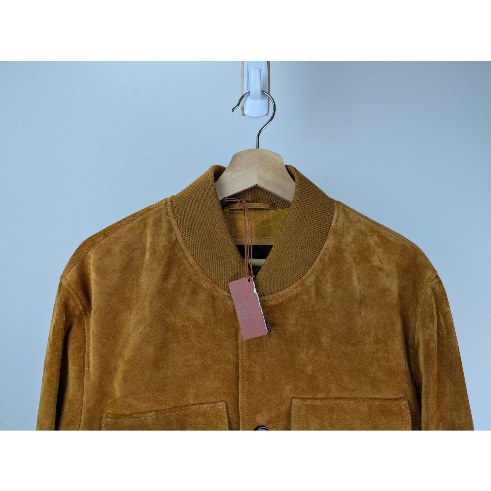Loro Piana o1rshd1 Suede Jacket Suede Button Jacket in Cognac Size US M / EU 48-50 / 2 - 3 Thumbnail