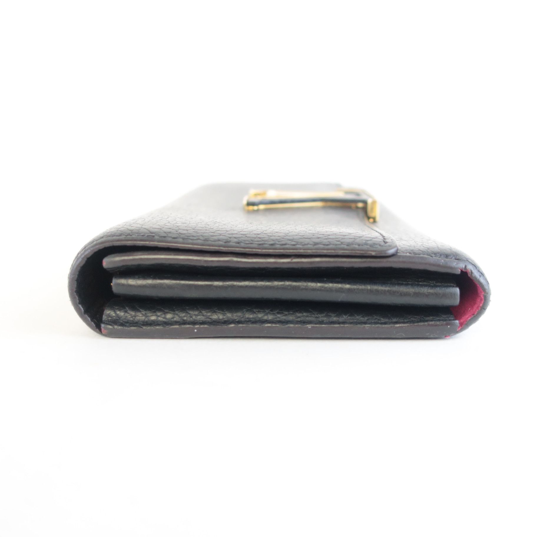 Louis Vuitton Louis Vuitton Black Taurillon Leather Capucines Wallet Size ONE SIZE - 8 Thumbnail