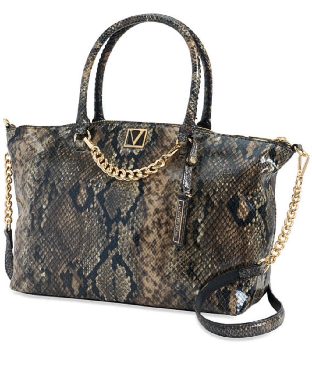 Victoria's Secret Women's Victoria's Secret One Size Snake Print Tote Bag Brow Size ONE SIZE - 1 Thumbnail