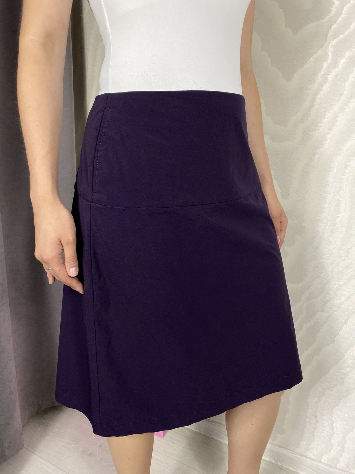 Designer Hovman Side Ruche Skirt Pencil Size 30" / US 8 / IT 44 - 2 Thumbnail
