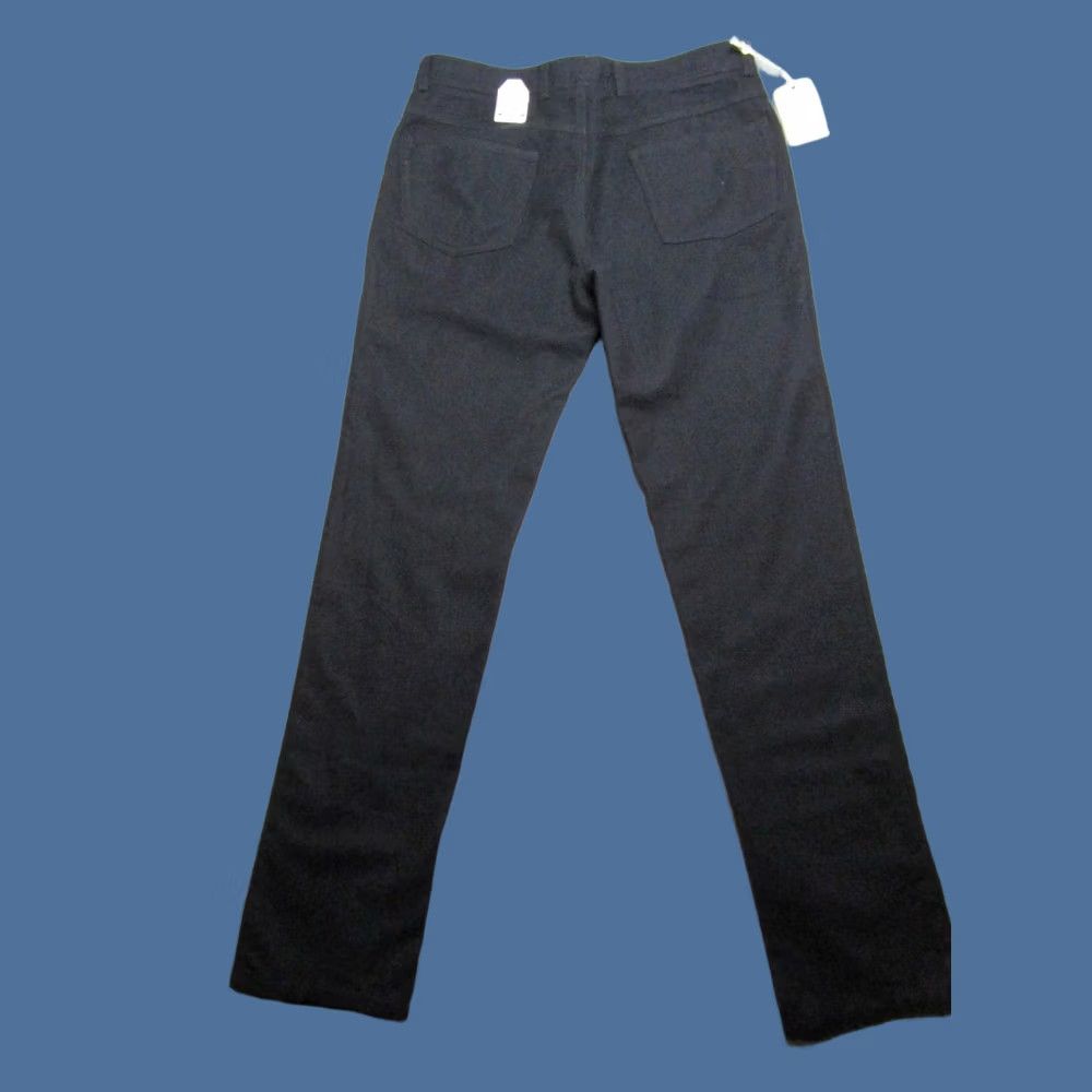 Angelo Nardelli Angelo Nardelli Pants Mens Black 50 Hydro Tweed Business Straight Leg Pockets - & Party Style Size US 32 / EU 48 - 1 Thumbnail