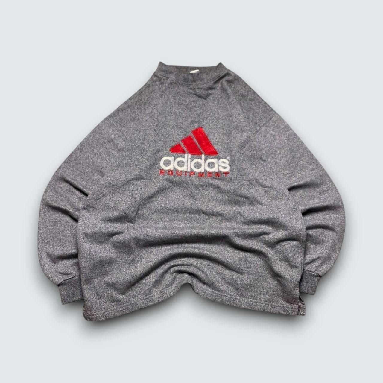 Adidas 90s Adidas Equipment Vintage Sweatshirt Grey Size US L / EU 52-54 / 3 - 1 Thumbnail