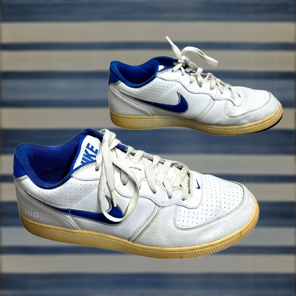 Nike Nike Air Zoom GT Sneaker Men 13 White Blue 2005 311191-141 Nike Air 2005 Casual Activewear Basketball Shoes Size US 13 / EU 46 - 1 Thumbnail